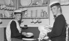 Come and we two will wash the dishes