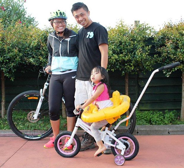 Family effort Solary husband Kevin and daughter Harley