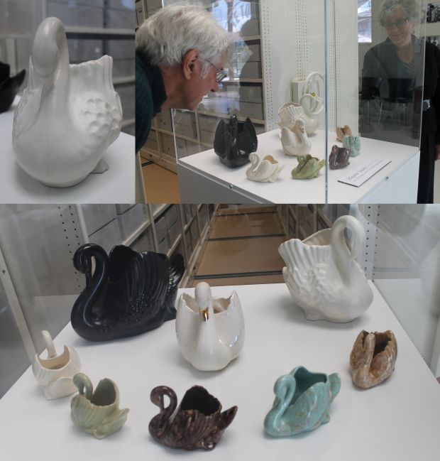 Crown Lynn ceramic swans