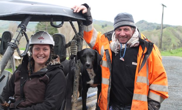 anita in her modified farm vehicle